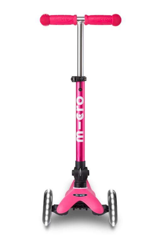 Patinete Mini Deluxe Plegable LED Rosa